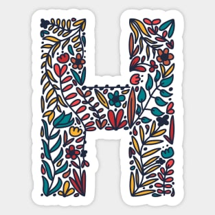 Tropical Letter H Sticker